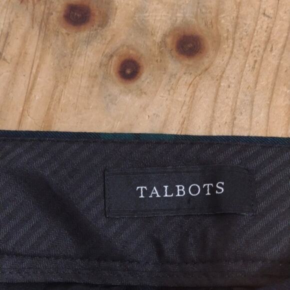 Talbots Black Watch Plaid Hampshire Ankle Wool Blend Trouser Size Stripe Size 6 - Picture 9 of 13